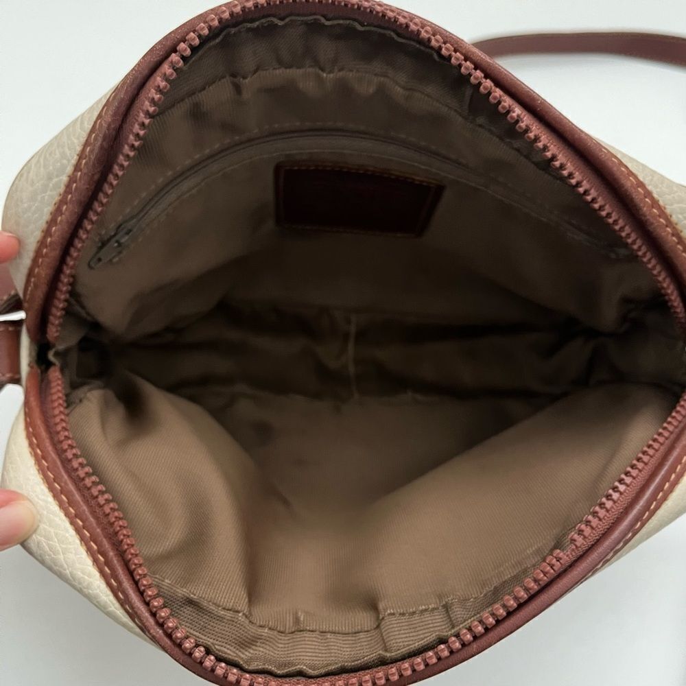 Coach Sheridan Collection Crossbody Ivory Pebbled Leather Bag Rare Vintage USA - Picture 9 of 12